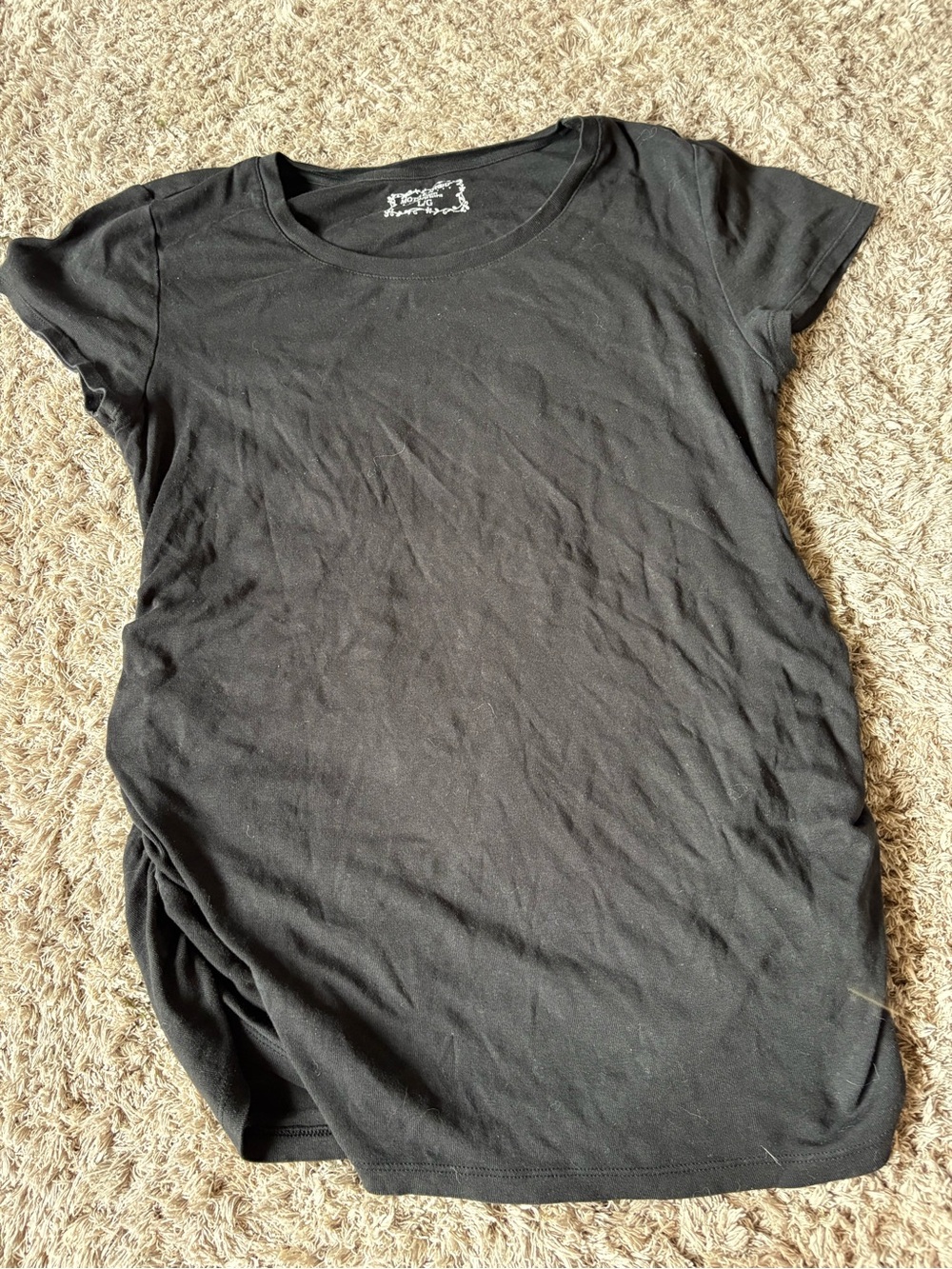 Classic Black Maternity Women's Scoop Neck Tee